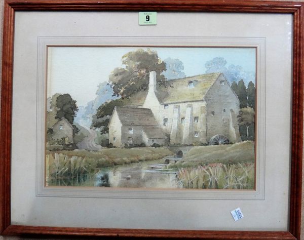 English School (20th century), Bibury Mill, Gloucestershire, watercolour, 24cm x 36cm.