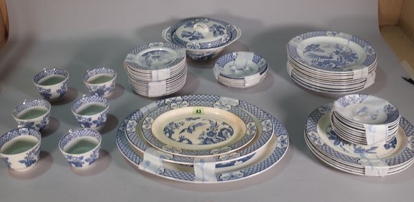 Wood & Sons, 'Yuan' pattern early 20th century blue and white part dinner service, (qty).