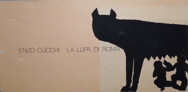 An Enzo Cucchi 'La Lupa di Roma' crate, 105cm x 204cm. 2086