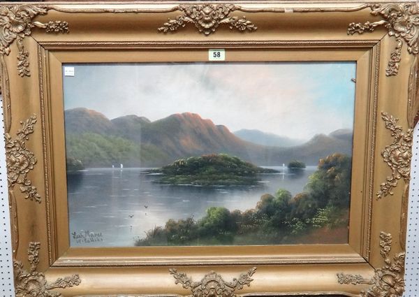 W. Collins (19th/20th century), Loch Maree; Loch Ness, a pair, oil on board, both signed, each 37.5cm x 57.5cm,(2).