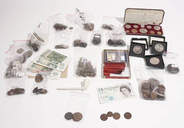 A quantity of various coins, mostly English, Victorian and later, (qty).