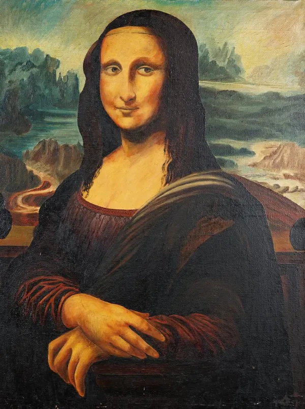 After Leonardo da Vinci, Mona Lisa, oil on canvas, 92.5 x 70.5cm