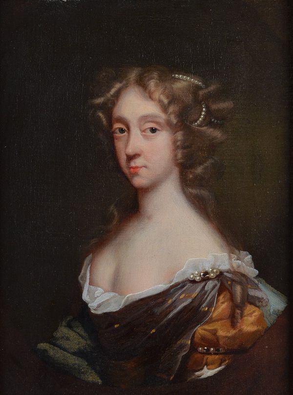 Follower of Sir Peter Lely, A bust length portrait of Lady Elizabeth Spencer, oil on canvas, 46 x 34cm.