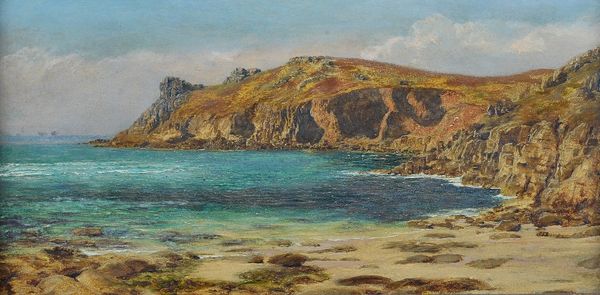 John Brett (British, 1831-1902), Carn Boel from Mill Bay (Nanjizal Bay), Cornwall, bears name and dated '1872' (on plaque to frame) and bears Royal Ex