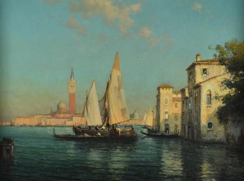 Antoine Bouvard (French, 1870-1955), Venice, signed 'Bouvard (lower right) and bears Mansers Fine Art Dealers label (verso), oil on canvas, 45 x 60cm.