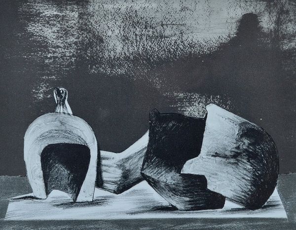 Henry Moore (British, 1898-1986), Reclining Figure Interior Setting II, 1977, (Cramer 459), signed and numbered n pencil 'Moore 25/60' (in lower margi