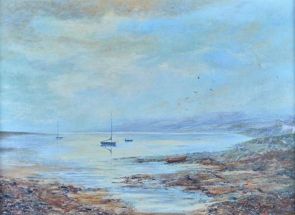 Anita Skinner (British, 20th Century), A coastal landscape, signed 'Anita Skinner' (lower right), oil on canvas, 54.5 x 74.5cm.  ARR