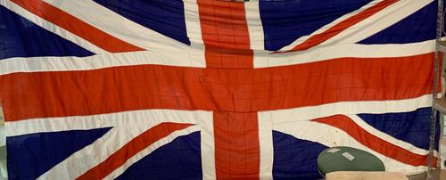 A large early 20th century Union Jack flag, 225cm x 450cm.