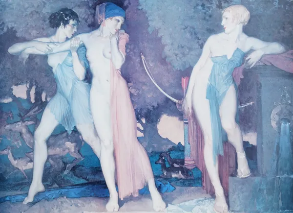 William Russell Flint (British, 1880-1969), The Huntress, numbered in pencil '264/850', print, 40.5 x 55cm.  ARR