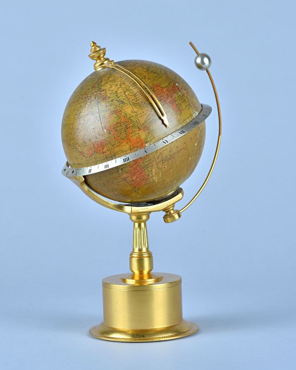 A French giltmetal Desk Globe timepiece'The Empire Clock', circa 190030cm high
