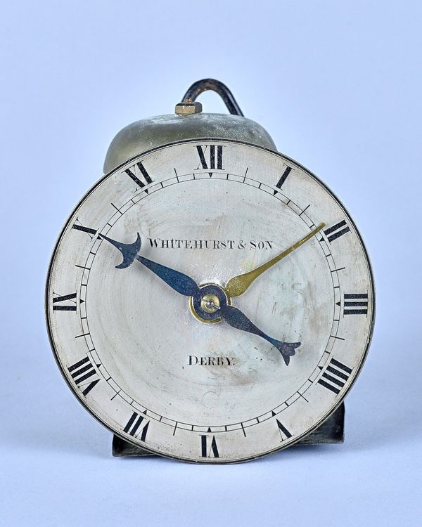A hook and spike 30-hour wall timepieceBy Whitehurst & Son, Derby, No 2798First half 19th CenturyWith 6in signed circular dial, with single hour hand