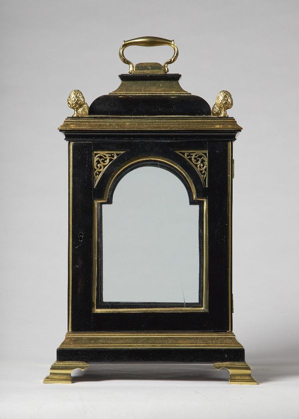 A gilt brass-mounted inverted bell-top bracket clock caseIn the George III style Incorporating 18th century elements, restorations41cm high