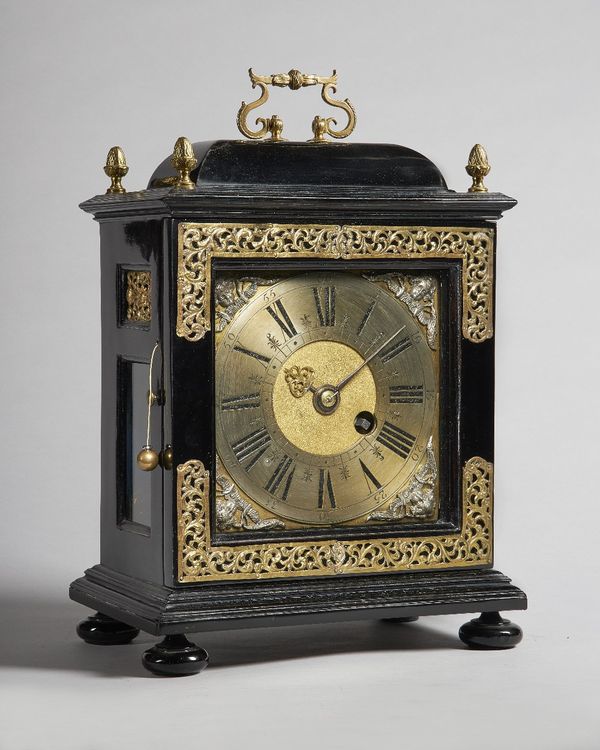 A giltbrass-mounted ebonised quarter repeating bracket timepieceIn the late 17th Century style, probably ContinentalThe domed-top case with a scrolled