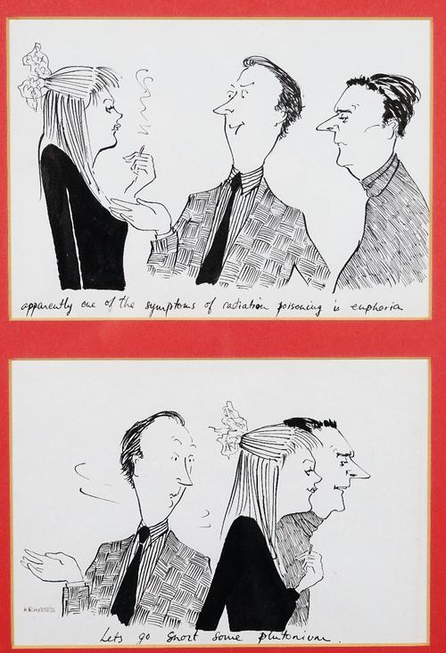 Annie Tempest (British, b. 1959), 'Apparently one of the symptoms of radiation is eurphoria... Let's go snort some plutonium', signed and dated 'A Tem