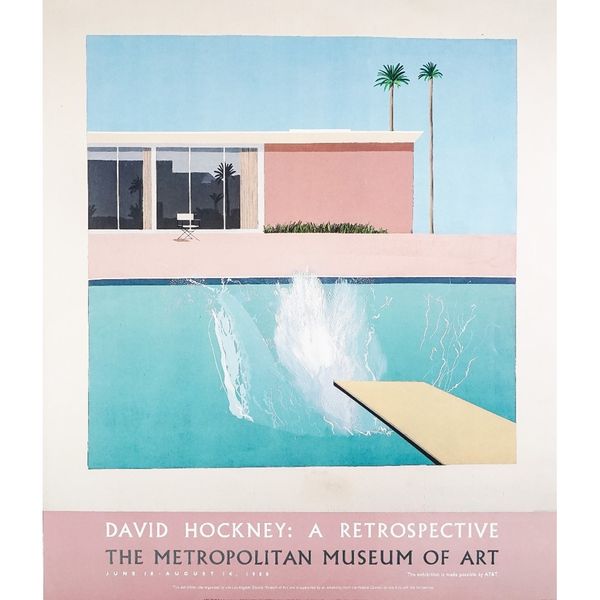 DAVID HOCKNEY (b. 1937)  Exhibition posters,  three colour lithographs, loose sheets, includes two David Hockney A Retrospective, Metropolitan Museum