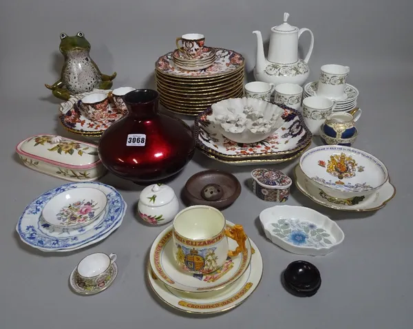 Ceramics; a quantity including Royal Crown Derby dinner wares, tea sets and sundry (qty).