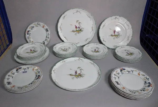 'Limoges Raynaud' part dinner service and 12 other limoge dinner plates (qty).