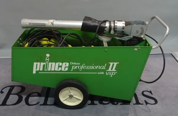 A 'Deluxe Prince Professional II' tennis ball launcher, 102cm long, 61cm tall.