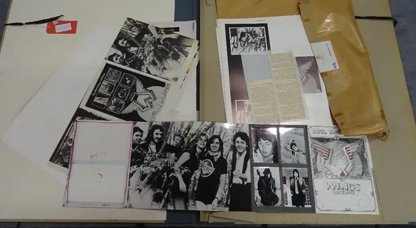 A group of paper ephemera and pre production items relating to Paul McCartney and  The Wings, (qty).