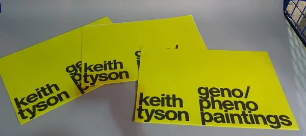 "keith tyson geno/pheno paintings,  3 november - 8 january 2005", a group of three exhibition catalogue's, (3).