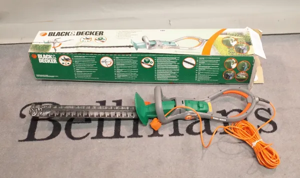 Black and Decker GT370 electric hedge cutter.