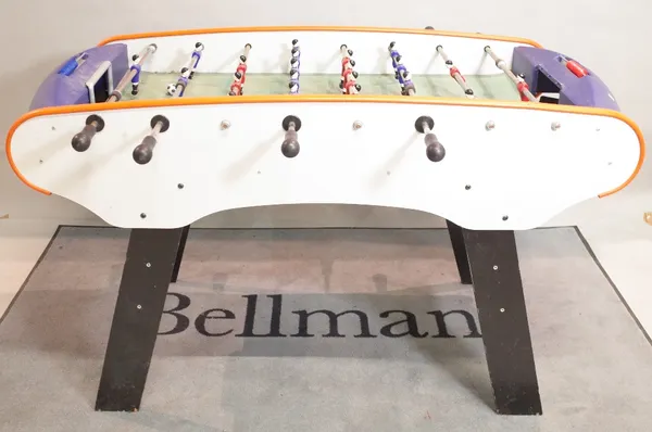 A modern table football game, 150cm wide x 88cm high