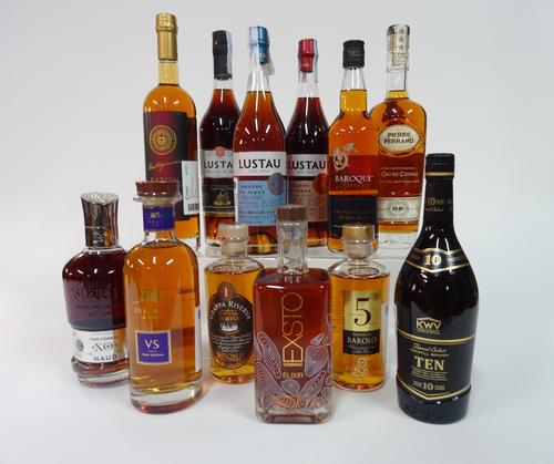 Box 14 - Mixed Spirits Ferrand 1er Cru De Cognac Lustau Brandy De Jerez Famile Naud Cognac XO Baroque Brandy Lustau Brandy De JerezKWV 10ye grape Bran