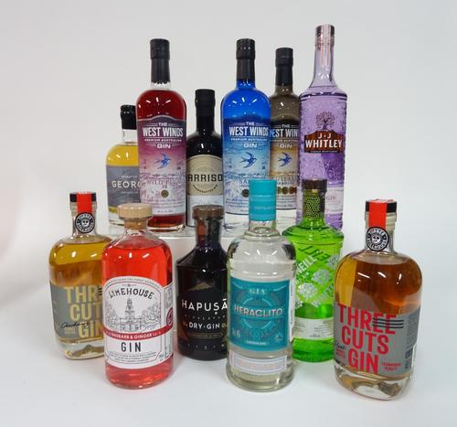Box 27 - GinLimehouse Rhubarb and Ginger GinSpirit of George Oak aged GinHarrison GinThe West Winds Wild Plum GinThe West Winds Cutlass GinWhitley Nei