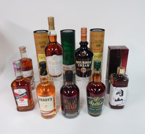 Box 43 - WhiskyOkayama Malt Whisky Weller Bourbon Whisky Stagg Jr. Kentuky BourbonPaddy's Irish Whisky McDowell's No.1 Whisky Buffalo Trace Bourbon Li