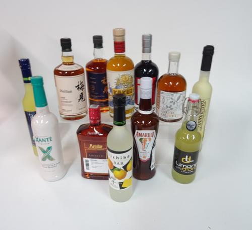 Box 46 - Mixed Liqueurs Limoncello Crema Limoncino Limoncino Meijian China Liqueur Meijan China Liqueur Ichiko bar yuzu LiqueurArmilar amaretto Xante