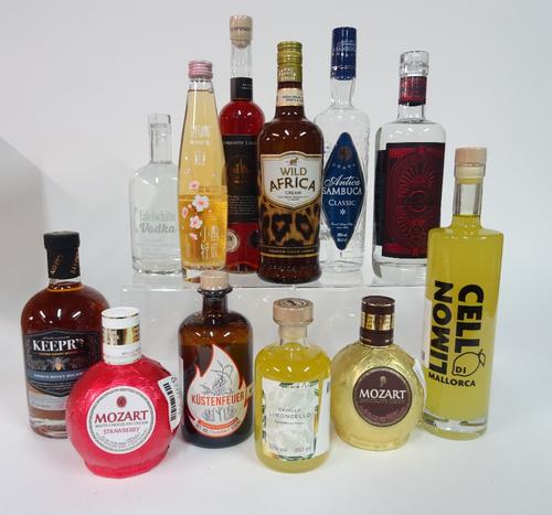 Box 51 - Mixed SpiritsWild Africa Cream LiqueurAntica SambucaBeaufort VodkaBingquing Wine LiqueurEdelwhite VodkaKeepr's Smoked Honey BourbonLimoncello