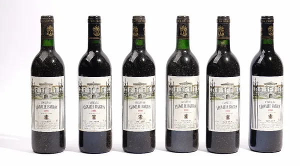 Six bottles of 1990 Chateau Leoville Barton.