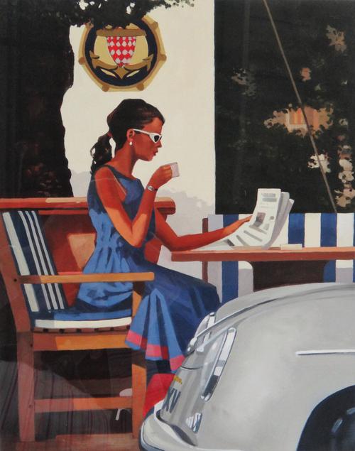 Jack Vettriano (Scottish, b.1951), 'Morning News', a limited edition print, signed and numbered 105/250, 38cm x 30cm.; with certificate of authenticit