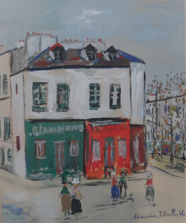 Maurice Utrillo (French, 1883-1955), Street scene, colour lithograph, numbered 10/20, 33cm x 26cm. ARR