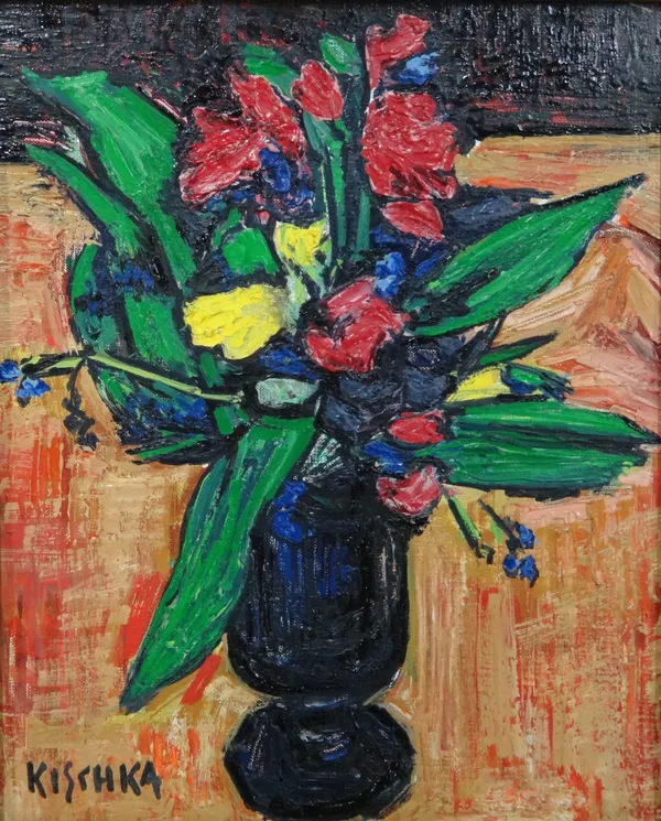 Isis Kischka (1908-1973), Still life, oil on canvas, signed, 26cm x 21cm. ARR