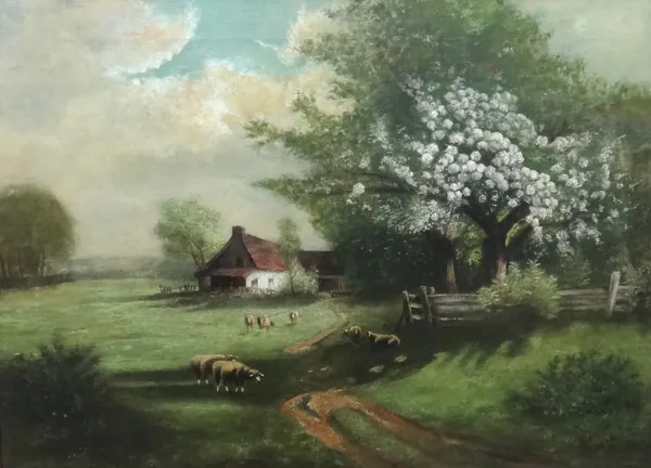 F Watson (late 19th/early 20th Century), Rural landscape, oil on canvas, signed and dated 1906, 40cm x 55cm