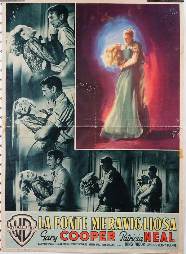 La Fonte Meraviglliosa, three film posters, stamped 1949, each 49cm x 68cm.