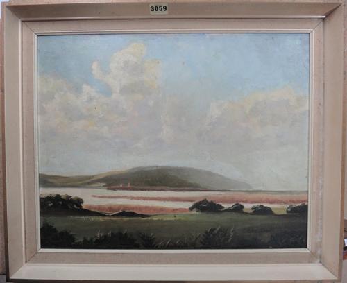 Dr E. H. Sears (20th century), Island, oil on board, signed, 39cm x 49cm.