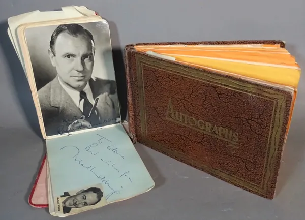 An early 20th century autograph album containing signatures and another. All potential buyers should satisfy themselves with authenticity of signature