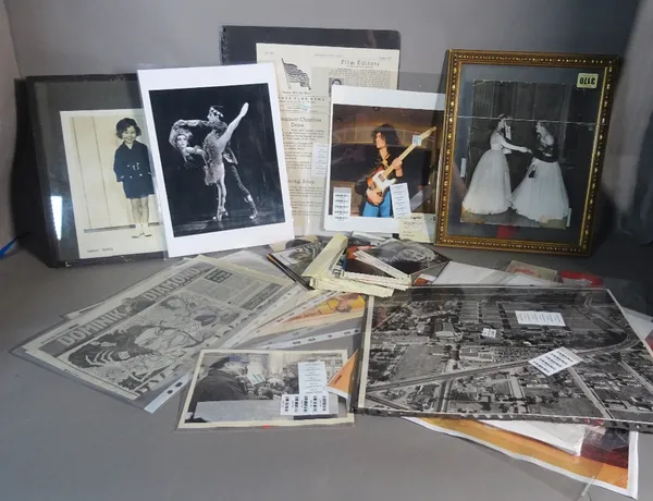 Entertainment interest;  a large group of photographs, some signed and sundry ephemera