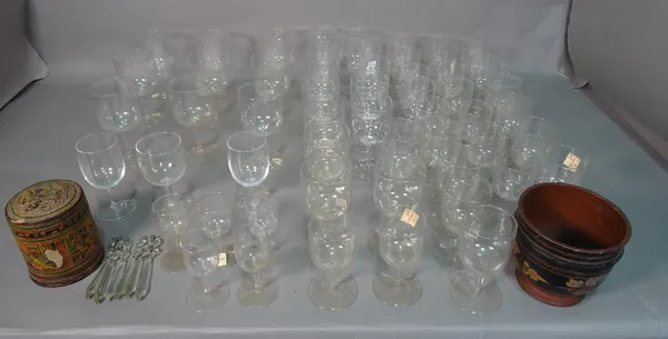 A quantity of early 20th century drinking glasses.