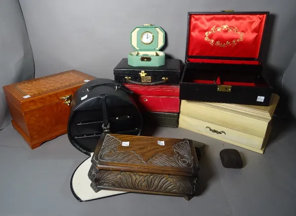 A group of 20th century jewellery boxes.