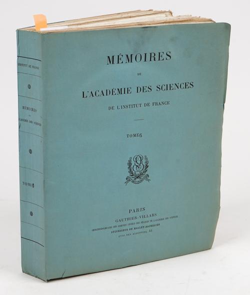 AMPERE, André-Marie (1775-1836).  [In: Mémoires de l' Académie des Sciences de l' Institut de France. Année 1823 [but not printed until 1827] Tome VI.
