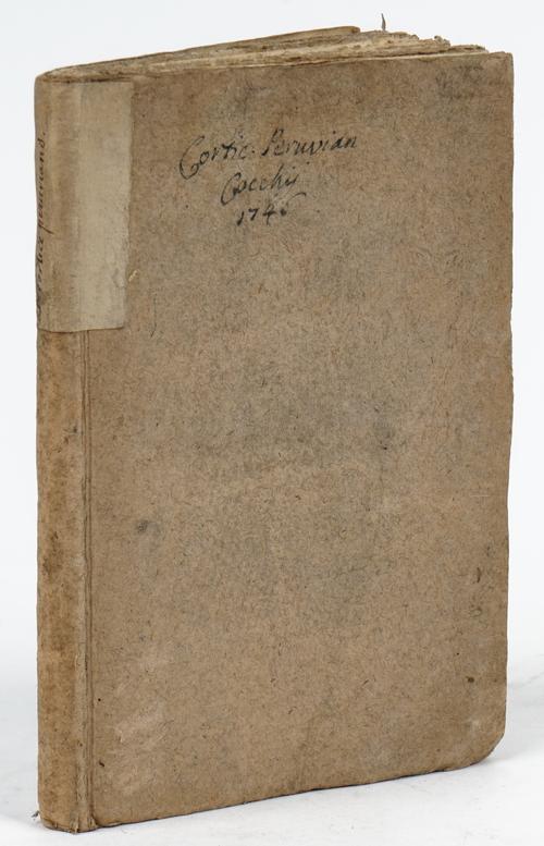 COCCHI, Antonio Celestina (1685-1747).  Corticis Peruviani vindiciae. Dissertatio physico-practica. Rome: Ex Typographia Komarek in via Cursus, 1746.