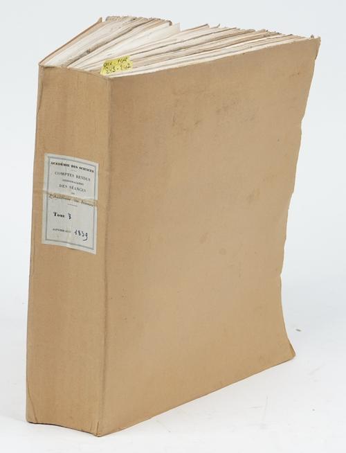 [DAGUERRE, Louis Jacques Mandé (1787-1851) & Dominique François Jean ARAGO (1786-1851)]. [In: Comptes Rendus Hebdomadaires des Séances de l' Academie