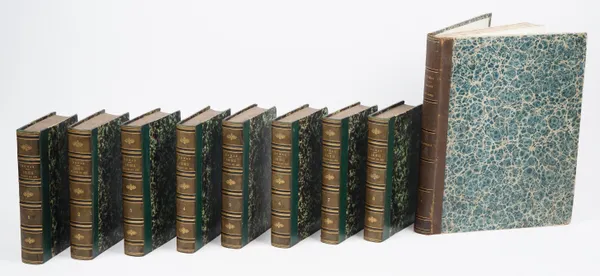 DUMAS, Jean-Baptiste (1800-84).  Traité de Chimie, Appliquée aux Arts. Paris: chez Béchet Jeune, 1828-46. 9 volumes including plate volume, text vols.