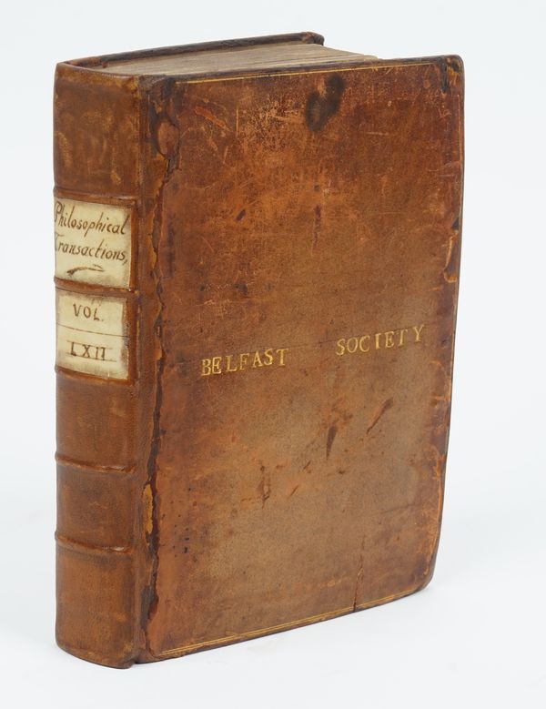 PRIESTLEY, Joseph (1733-1804). [In: Philosophical Transactions, Giving Some Account of the Present Undertakings, Studies, and Labours, of the Ingenuio