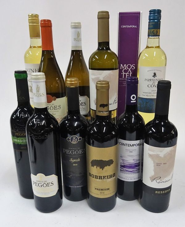 Portuguese Wine: White - Fernao Pires Rainha do Mar 2019; Pegoes Verdelho 2018; Pegoes Colheita Seleccionada 2019; Rovisco Pais Reserva 2019;...