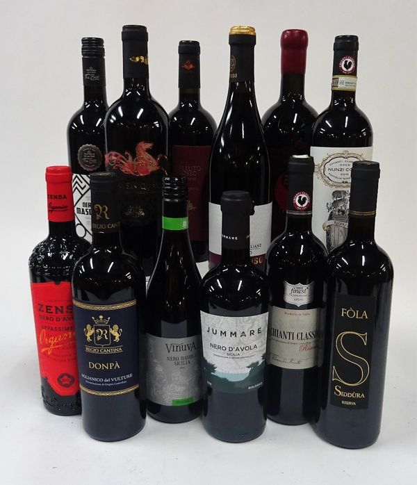 Italian Red Wine: Zensa Nero d'Avola Biologico 2019; Regio Cantina Donpa Aglianico del Vulture 2016; Vinuva Nero d'Avola 2019; Jummare Nero d'Avola...