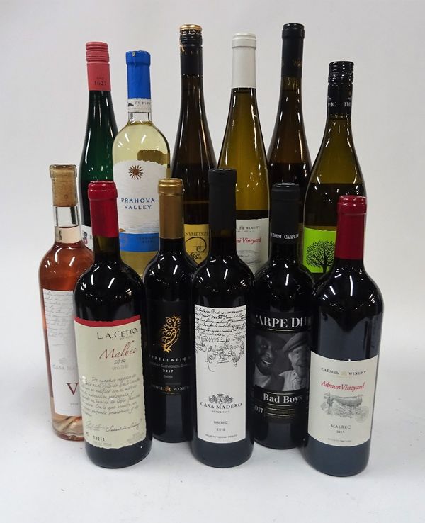 Mixed Case of World Wines: White - Reverchon Riesling 2018; Prahova Valley Sauvignon Blanc 2019; Varga Aranymetszes Olaszrizling 2018; Varga...